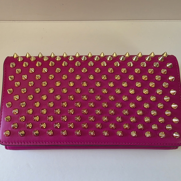 Christian Louboutin Panettone Studded Wallet Pink Gold - Picture 3 of 7